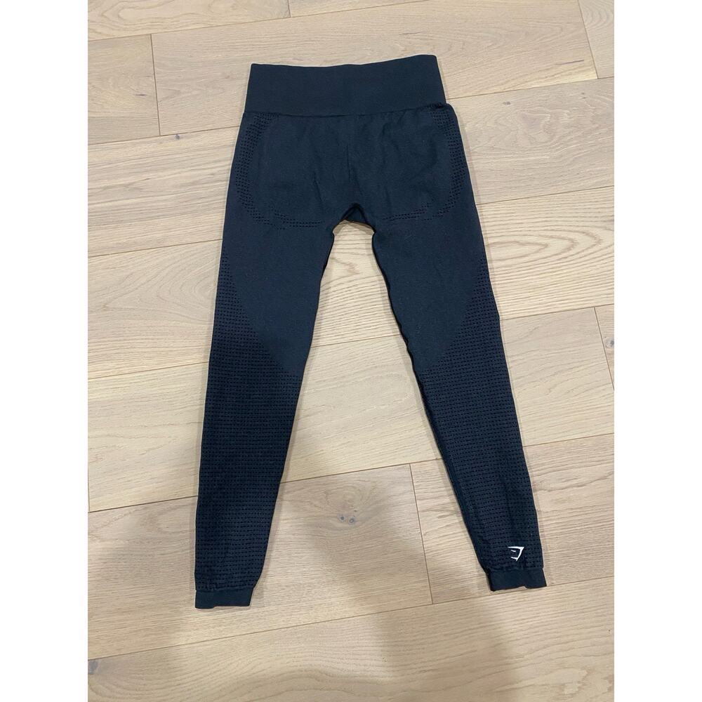Gymshark Womens VITAL SEAMLESS 2.0 LEGGINGS Black Marl Body Fit - Picture 2 of 4